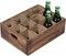Farmhouse Wooden Storage Crate for Decoration 13 x 10 inches, Rustic Beer Holder Box, Wood Crate Box for Crafts, Beverage Serving Caddy with Carrying Handles